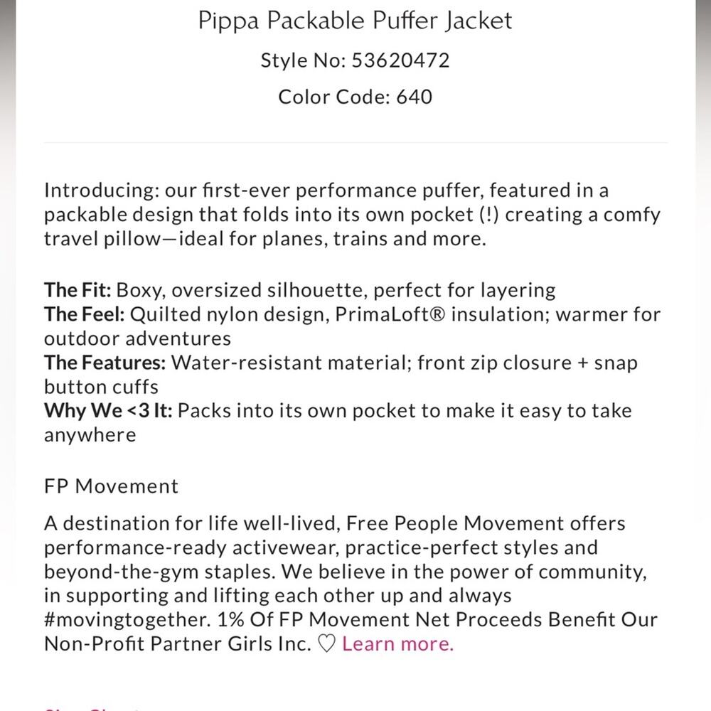 NWT Free People Movement Pippa Packable Puffer Winter combo Polar Bear Resort - Picture 12 of 12